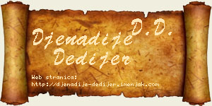 Đenadije Dedijer vizit kartica
